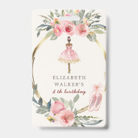 ballerina princess floral blush birthday party