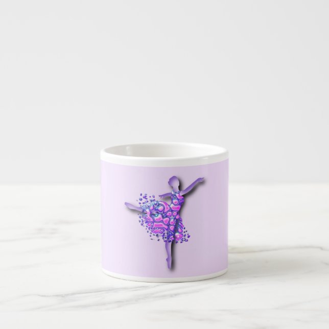 Ballerina Purple Dance Espresso Mug Ballet Dancer (Front)