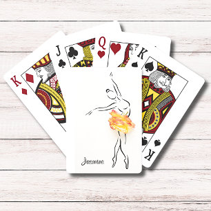 Ballerina Rose Ballet Dancer Personalised Name Playing Cards