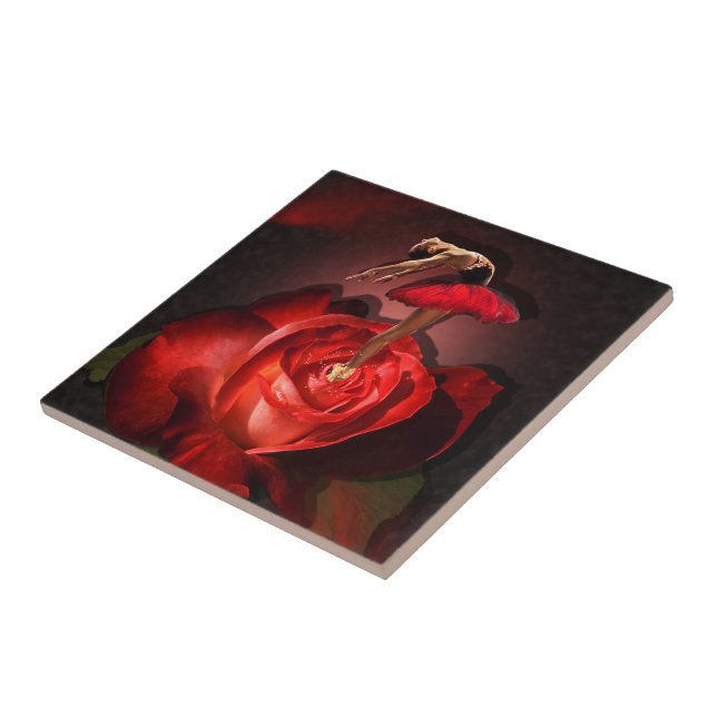 Ballerina Rose - Ceramic Tile (Side)