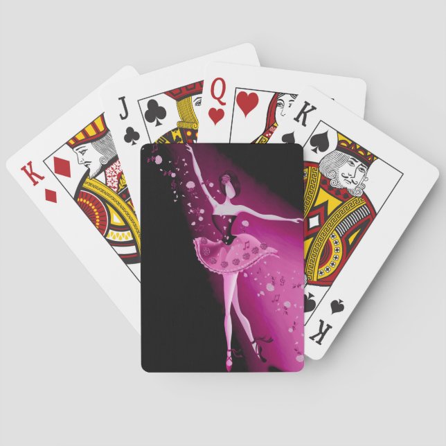 Ballerina & Roses Playing Cards (Back)