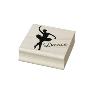 Ballerina Rubber Stamp