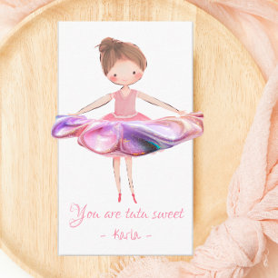 Ballerina Scrunchie Party Favour Card