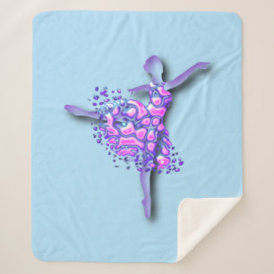 Ballerina Sherpa Blanket Ballet Dancer Woman