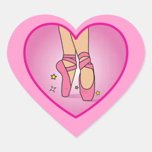 Ballerina Shoes: Heart on Heart Sticker