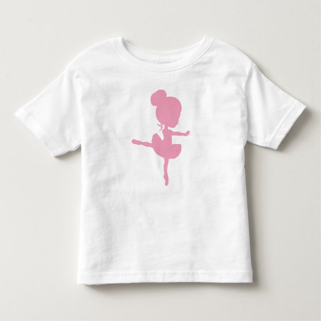Ballerina Silhouette, Ballet Girl, Ballet Dance  Toddler T-Shirt (Front)
