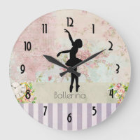 Ballerina Silhouette on Elegant Vintage Pattern