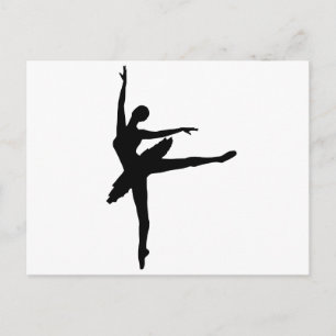 Ballerina Silhouette Postcard