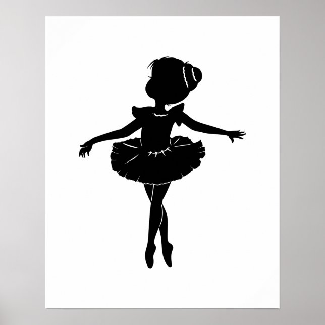 Ballerina Silhouette Poster (Front)