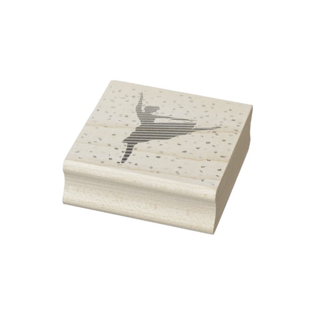 Ballerina Silhouette  Rubber Stamp (Stamp)