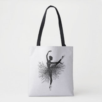 Ballerina Silhouette Tote Bag | Ballet Dancer Gift