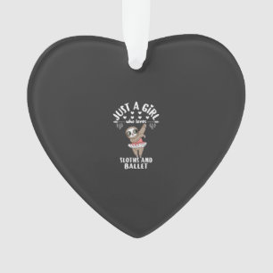 Ballerina Sloth Dancer Just A Girl Who Loves Sloth Ornament