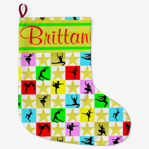 BALLERINA STAR PERSONALIZED CHRISTMAS STOCKING