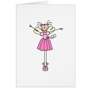 Ballerina Stick Figure Two Card