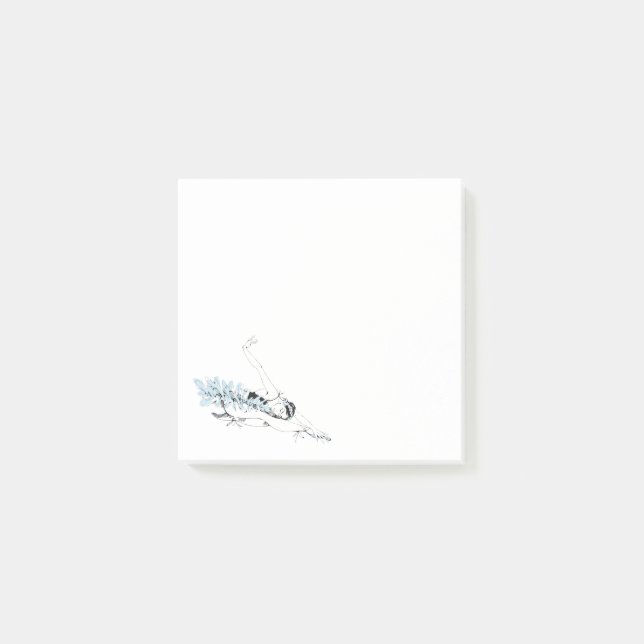 Ballerina Stretching in blue Tutu Post-it Notes (Front)