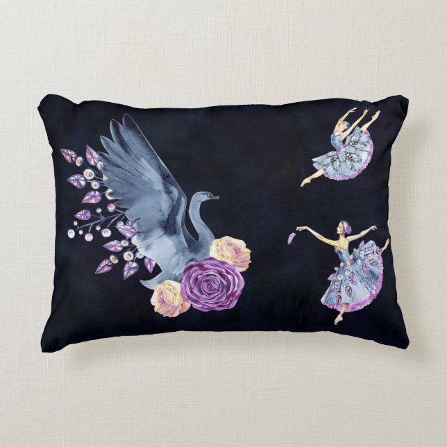 Ballerina Swan Dance Decorative Cushion (Front)