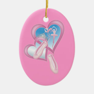 Ballerina Sweetheart Ceramic Ornament