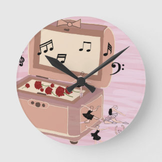 Ballerina Symphony in a Box - Ballerina Art Round Clock