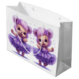 Ballerina Teddy Bears Large Gift Bag