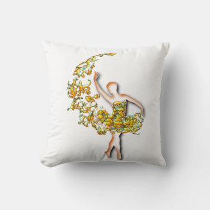 Ballerina Throw Pillow Ballet Dancer Woman