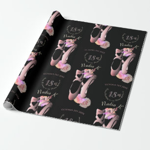 Ballerina Toe Shoes Custom Event Wrapping Paper