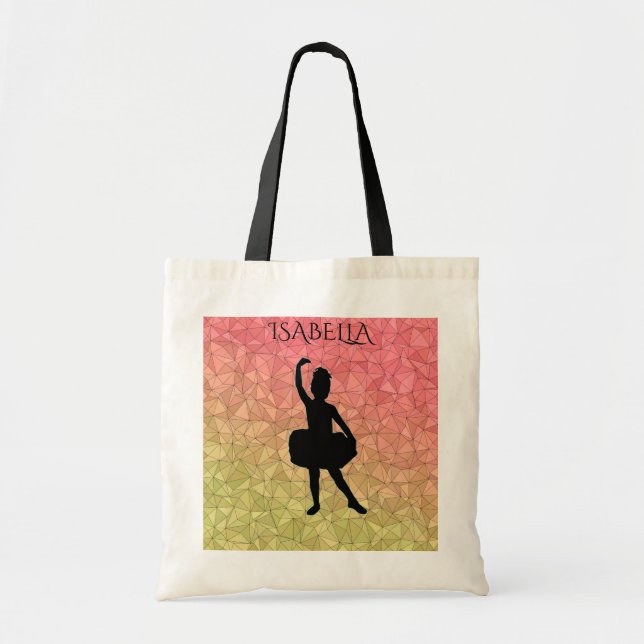 Ballerina tote with personalised name. bag (Front)