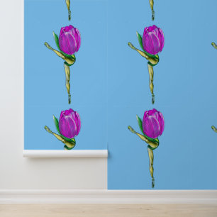 Ballerina Tulip Ballet Dancer Art Painting Wallpaper