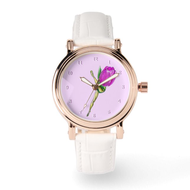 Ballerina Tulip Ballet Dancer Watch Gift (Front)
