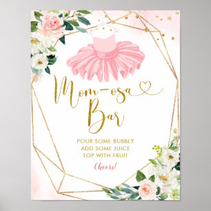 Ballerina Tutu Baby Shower Mum-osa Bar Sign