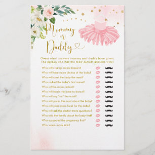 Ballerina Tutu Baby Shower Mummy or Daddy