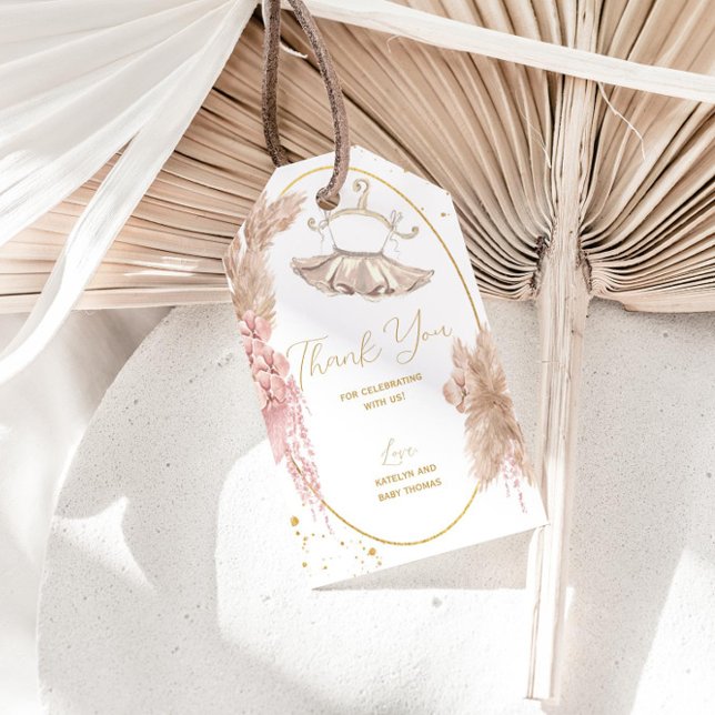 Ballerina Tutu Baby Shower or Birthday Thank You Gift Tags (Creator Uploaded)