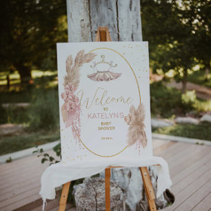 Ballerina Tutu Baby Shower Welcome Sign