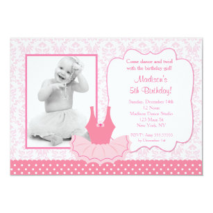 Ballerina Tutu Birthday Invitation