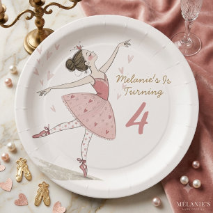 ballerina tutu Birthday Party Paper Plate