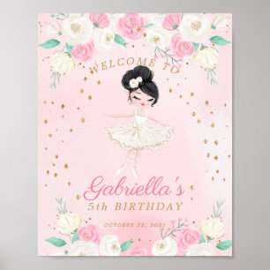 Ballerina Tutu Birthday Welcome Sign