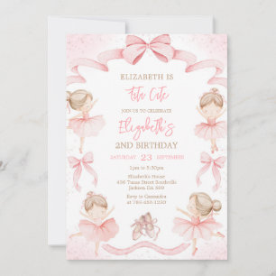 Ballerina Tutu Cute Pink Ballet Girl Birthday Invitation