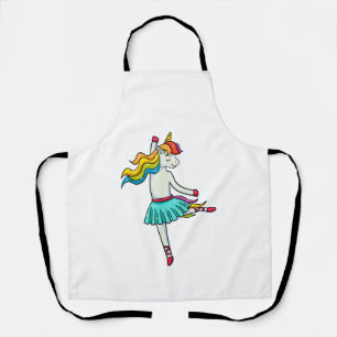 Ballerina Unicorn Dancing Ballet Dancer Tutu Dress Apron