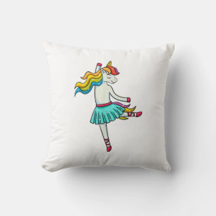 Ballerina Unicorn Dancing Ballet Dancer Tutu Dress Cushion