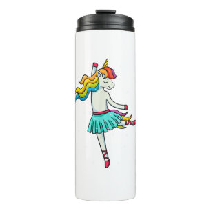 Ballerina Unicorn Dancing Ballet Dancer Tutu Dress Thermal Tumbler