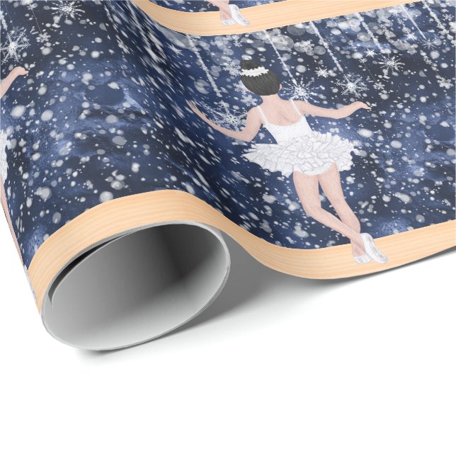 Ballerina Waltz of the Snowflakes Ballet Winter Wrapping Paper (Roll Corner)