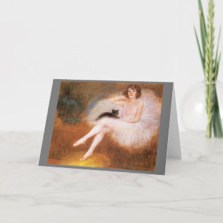 Ballerina with a Black Cat by Carrier-Belleuse Card