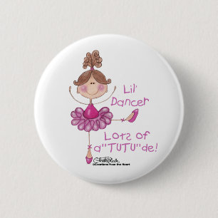 Ballerina with ATUTUde 6 Cm Round Badge