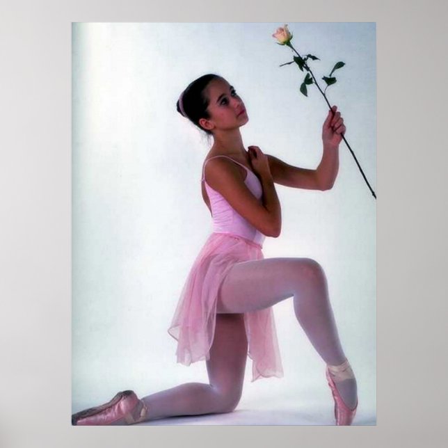 Ballerina with Flower Poster (Front)