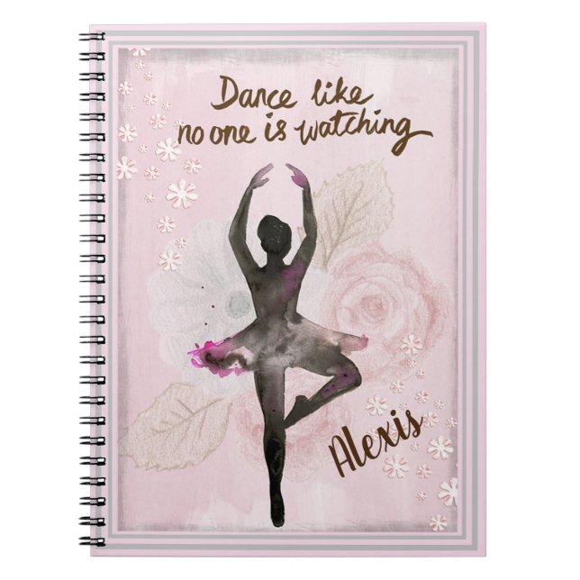 Ballerina with Quote Notebook (Front)