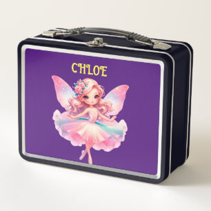Ballerina with wings metal lunch box