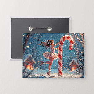 Ballerina Young Girl, Santa's Candy Cane Christmas