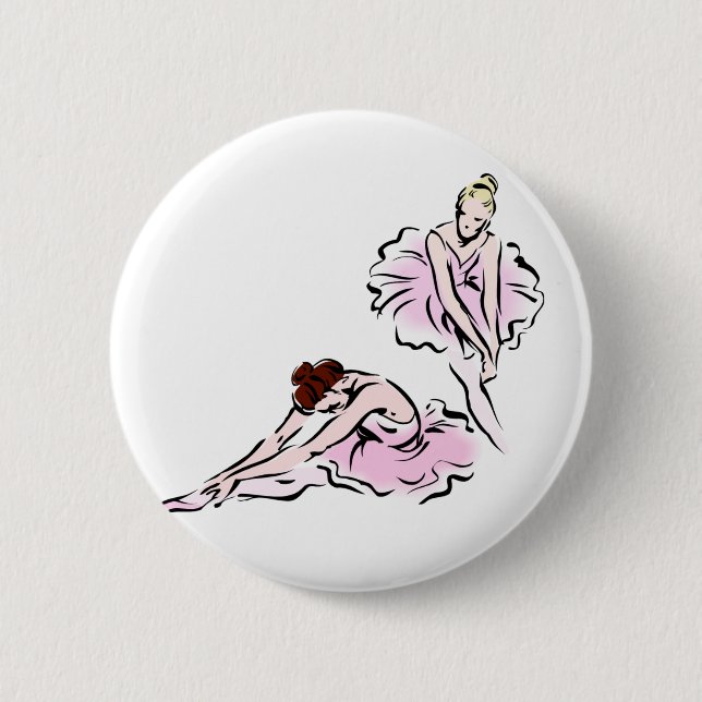 Ballerinas 6 Cm Round Badge (Front)