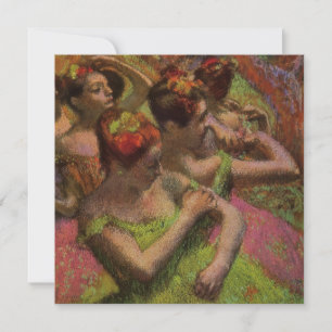 Ballerinas Adjusting Their Dresses (Edgar Degas) Card