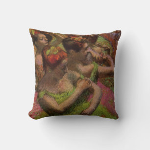 Ballerinas Adjusting Their Dresses (Edgar Degas) Cushion