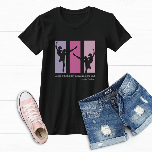 Ballerinas Dancing on Pink Rectangles T-Shirt (Creator Uploaded)